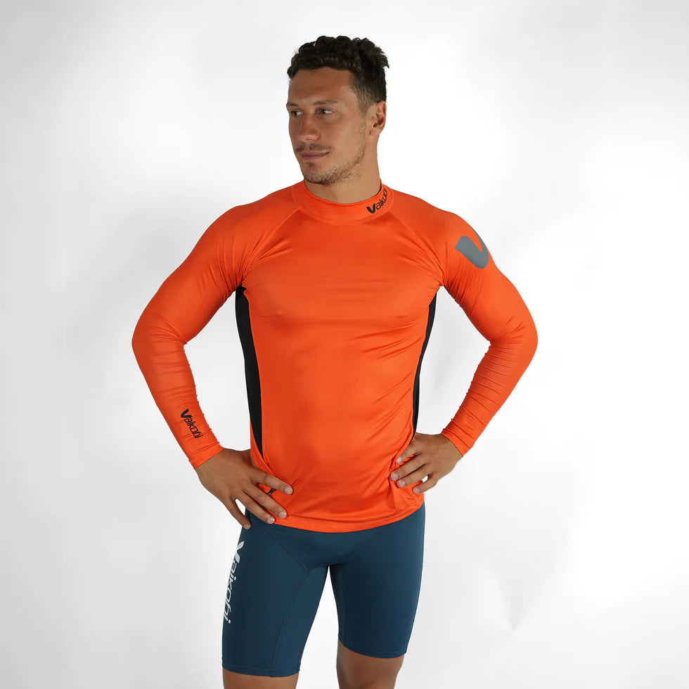 VAIKOBI LONG SLEEVE RASH TOP - ORANGE