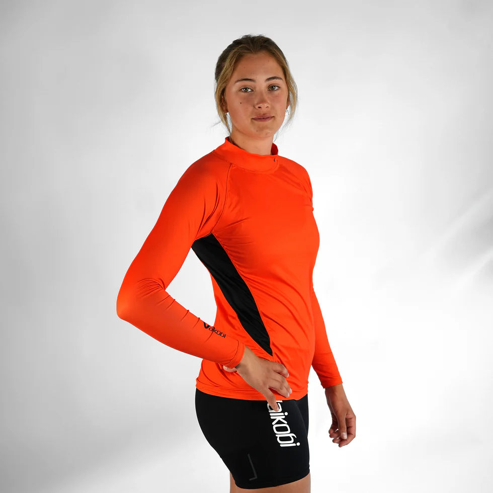 VAIKOBI LONG SLEEVE RASH TOP - ORANGE
