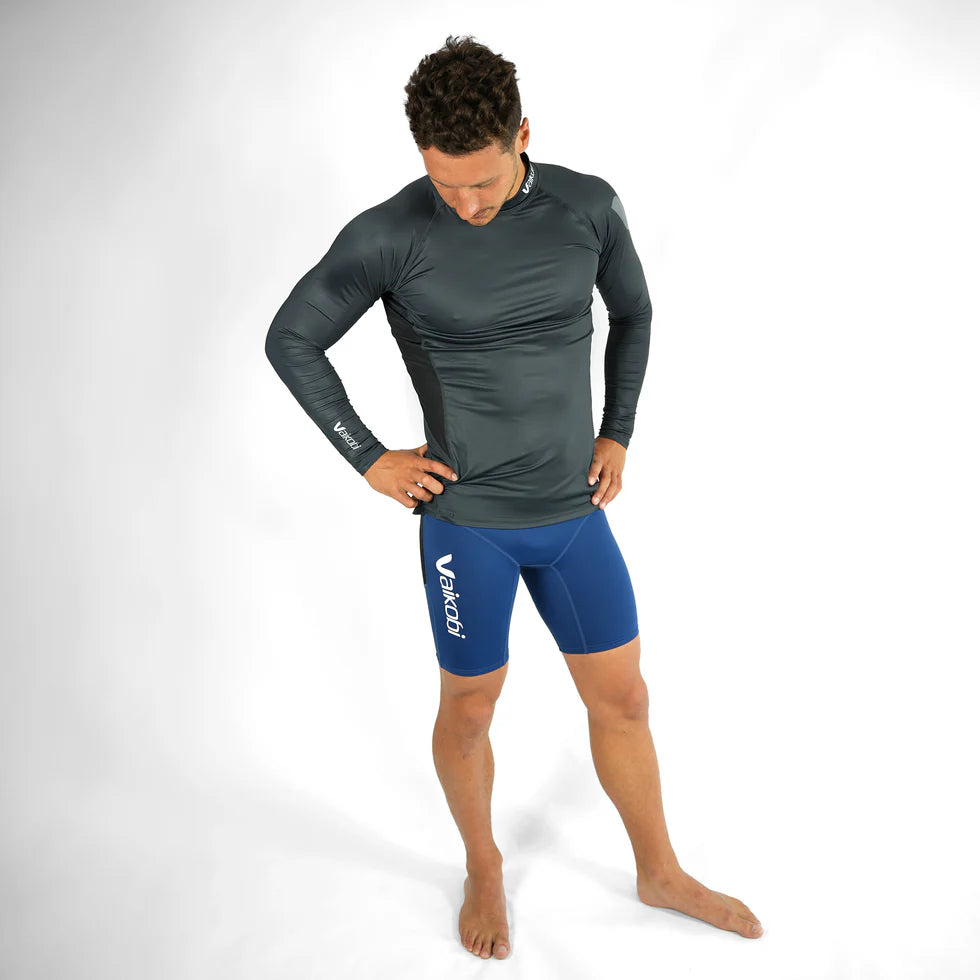 VAIKOBI LONG SLEEVE RASH TOP - CHARCOAL