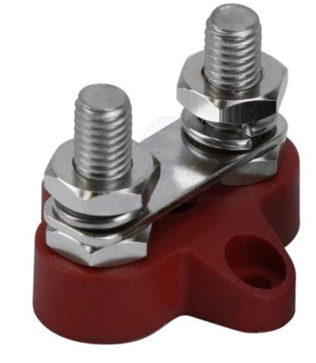 HEAVY DUTY TERMINAL STUDS M8 POSITIVE DUAL WITH LINK