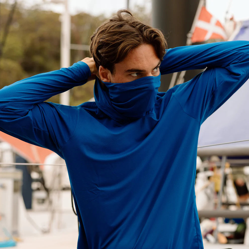 BURKE HOODED SUNSHIRT - BLUE