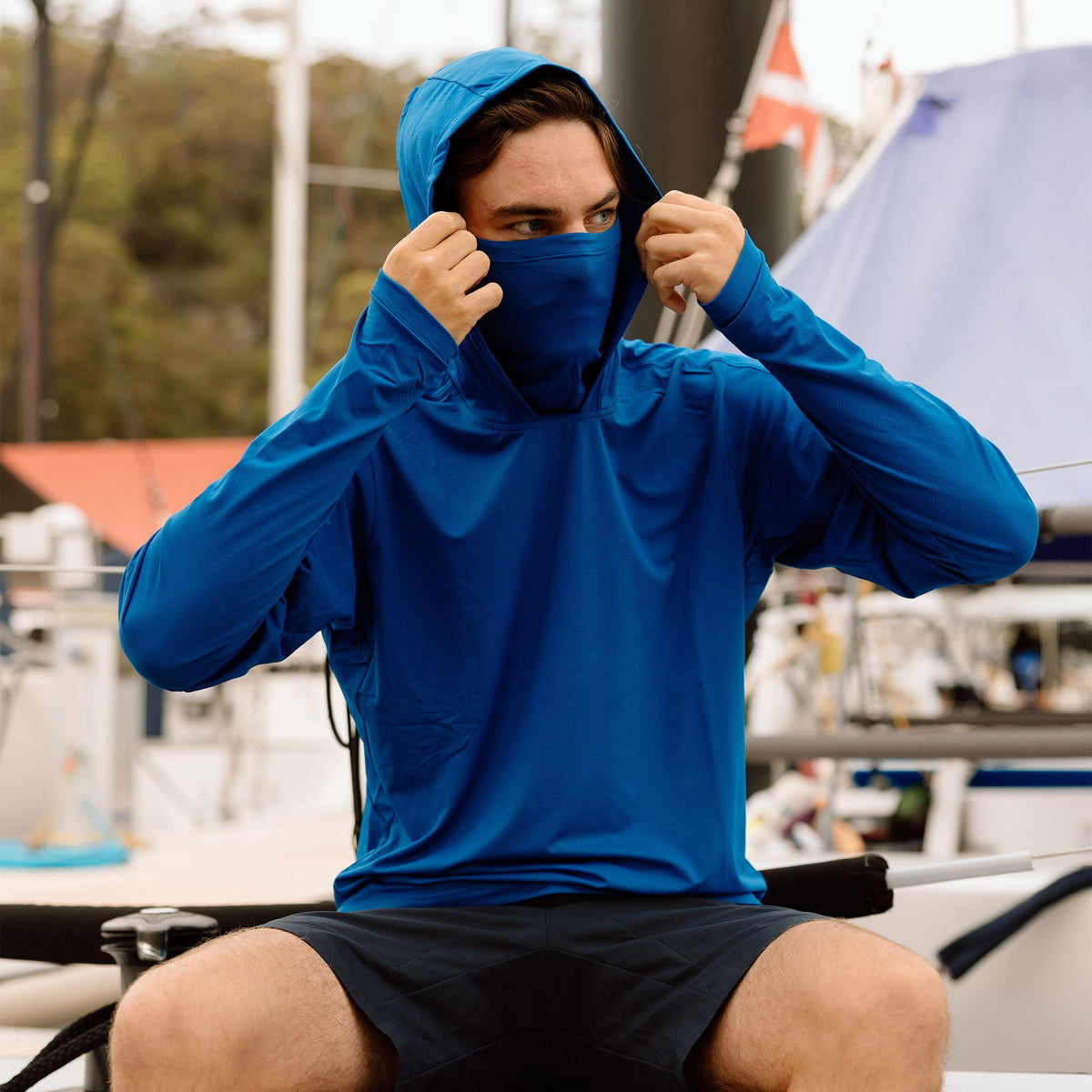 Burke Hooded Sunshirt - Blue