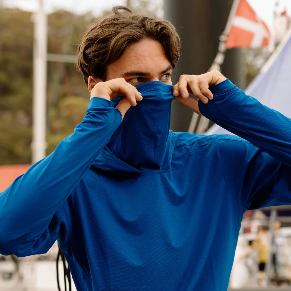 BURKE HOODED SUNSHIRT - BLUE