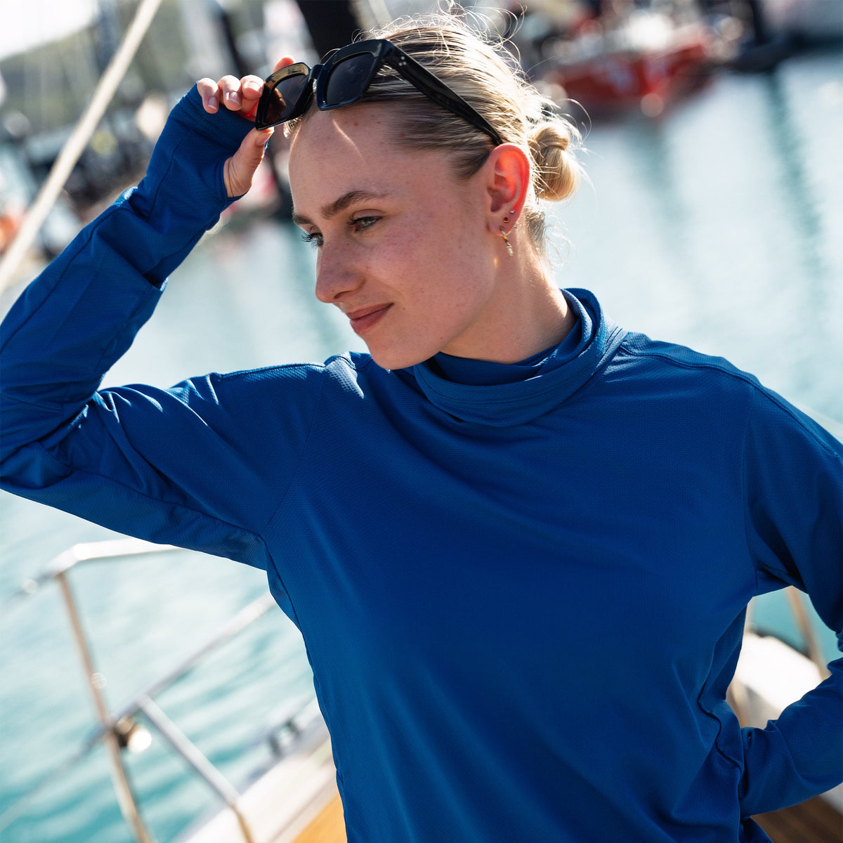 Burke Hooded Sunshirt - Blue
