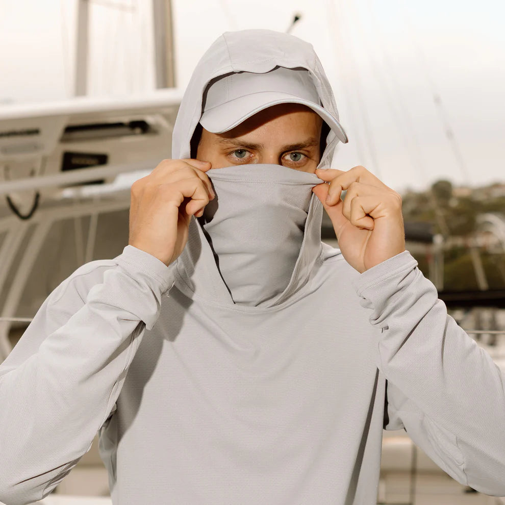 BURKE HOODED SUNSHIRT - LIGHT GREY