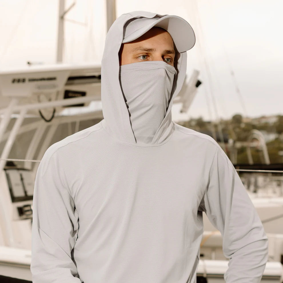 BURKE HOODED SUNSHIRT - LIGHT GREY