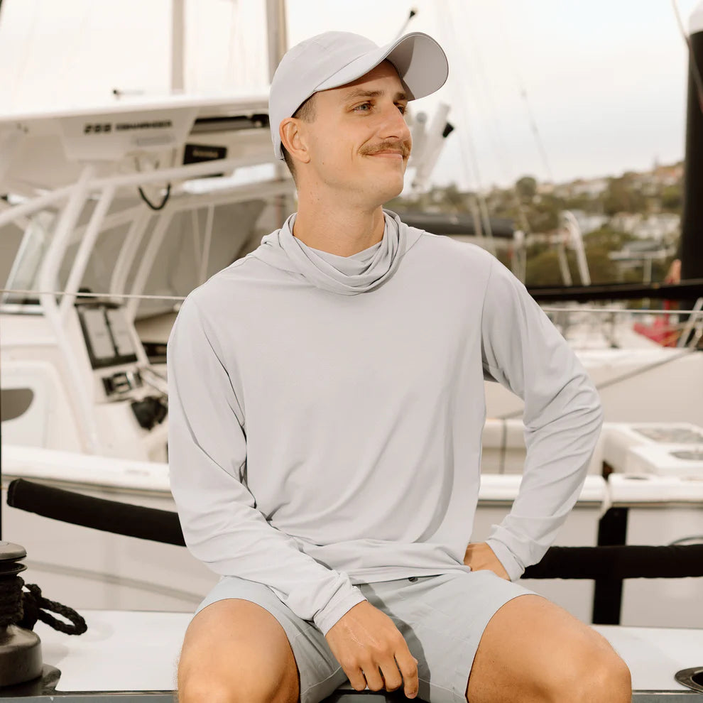BURKE HOODED SUNSHIRT - LIGHT GREY
