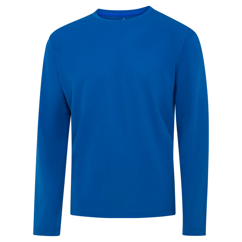 BURKE CREW TECH TEE - LONG SLEEVE - BLUE