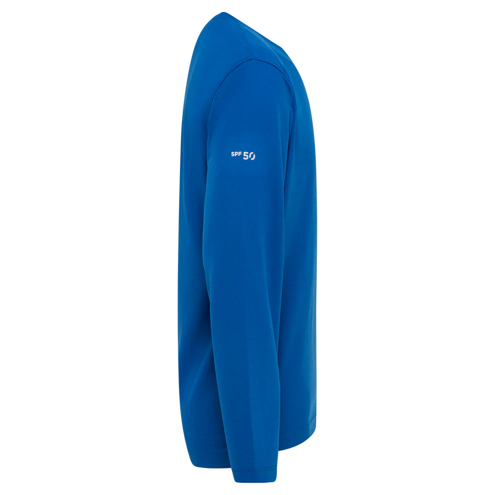 BURKE CREW TECH TEE - LONG SLEEVE - BLUE