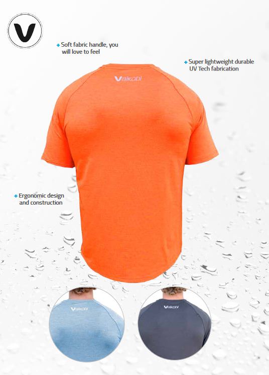 VAIKOBI MENS UV PERFORMANCE S/S TECH TEE- CHARCOAL