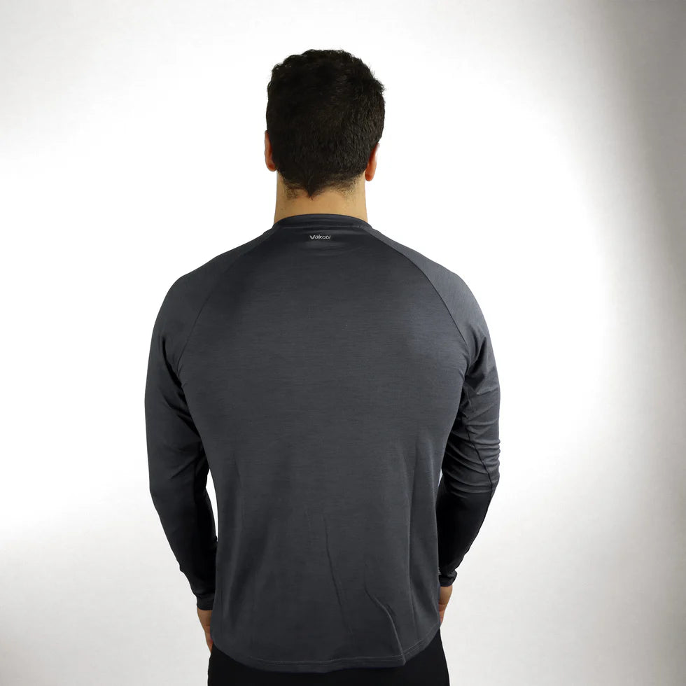 VAIKOBI UV OCEAN TECH LONG SLEEVE TEE - CHARCOAL