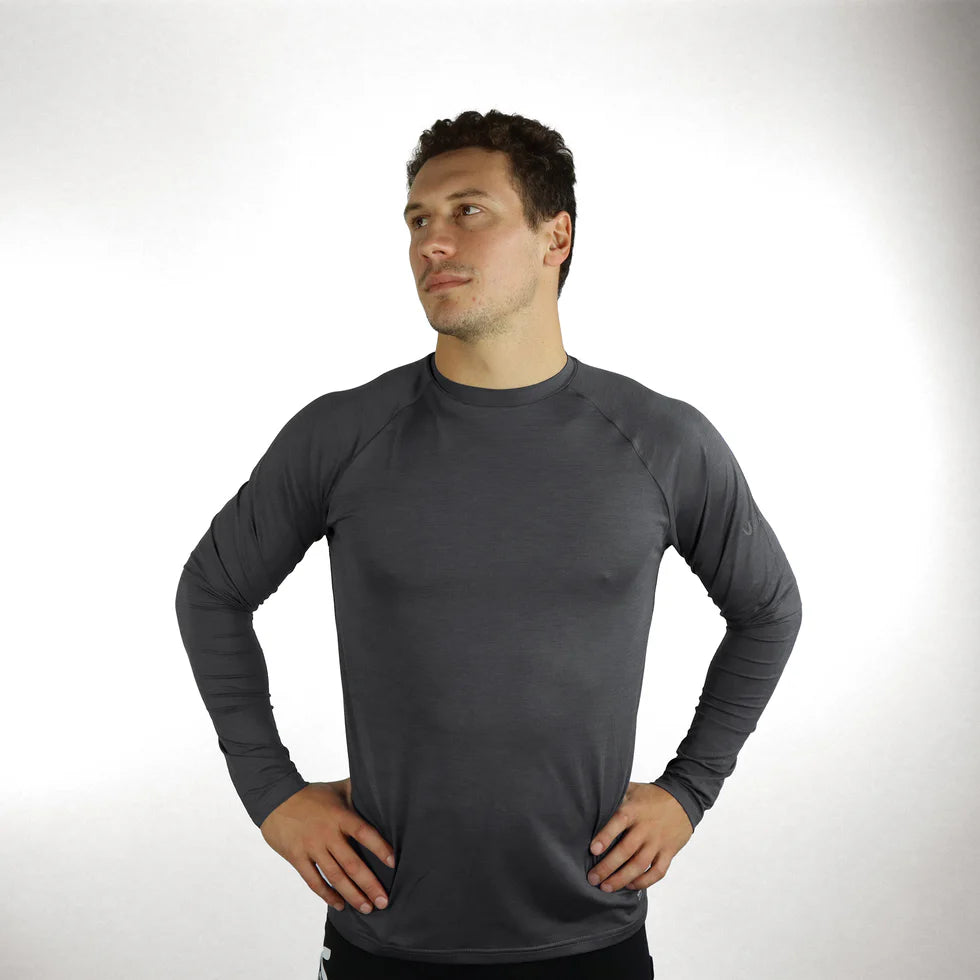 VAIKOBI UV OCEAN TECH LONG SLEEVE TEE - CHARCOAL