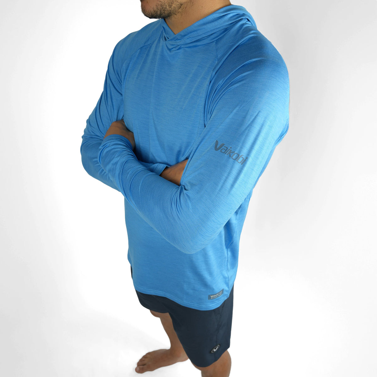 Vaikobi UV Performance Hooded Tech Top - Cyan