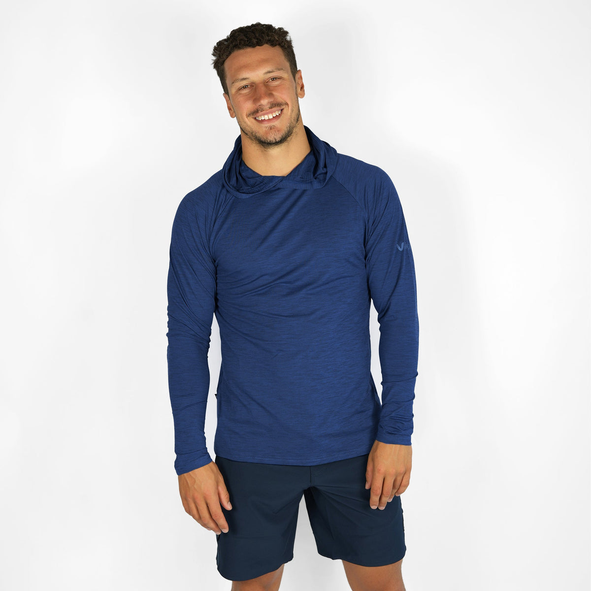 Vaikobi UV Performance Hooded Tech Top - Navy