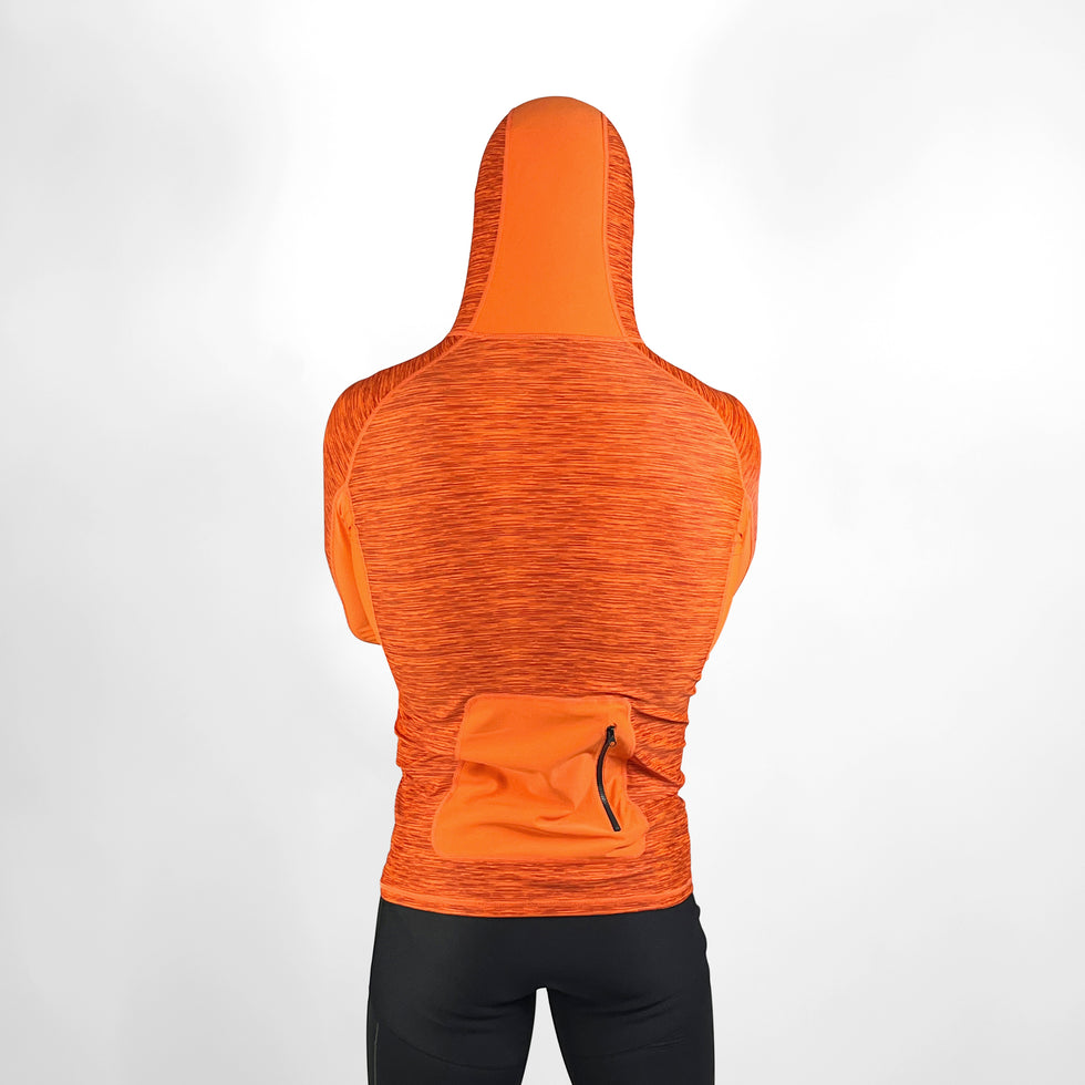 VAIKOBI HOODED UV LONG SLEEVE RASH TOP - ORANGE