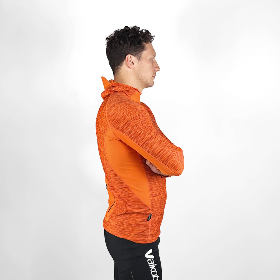 VAIKOBI HOODED UV LONG SLEEVE RASH TOP - ORANGE