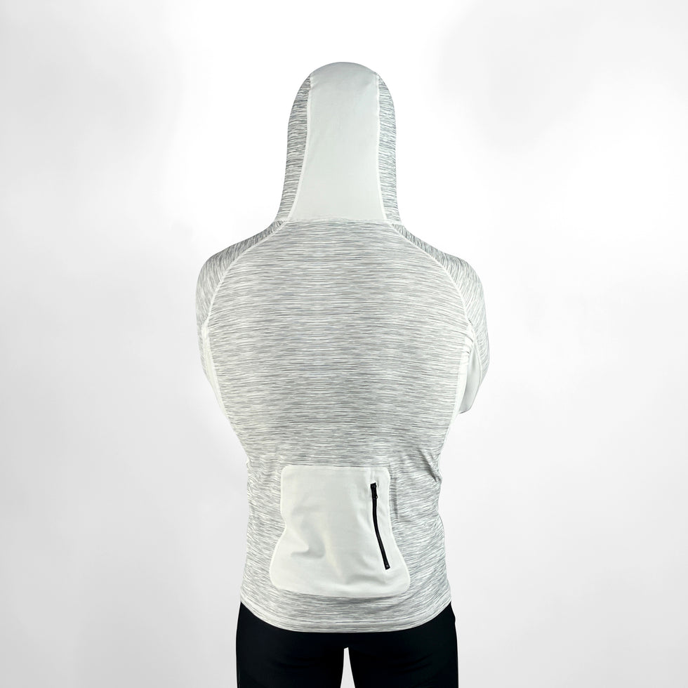 VAIKOBI HOODED LONG SLEEVE RASH TOP - SILVER