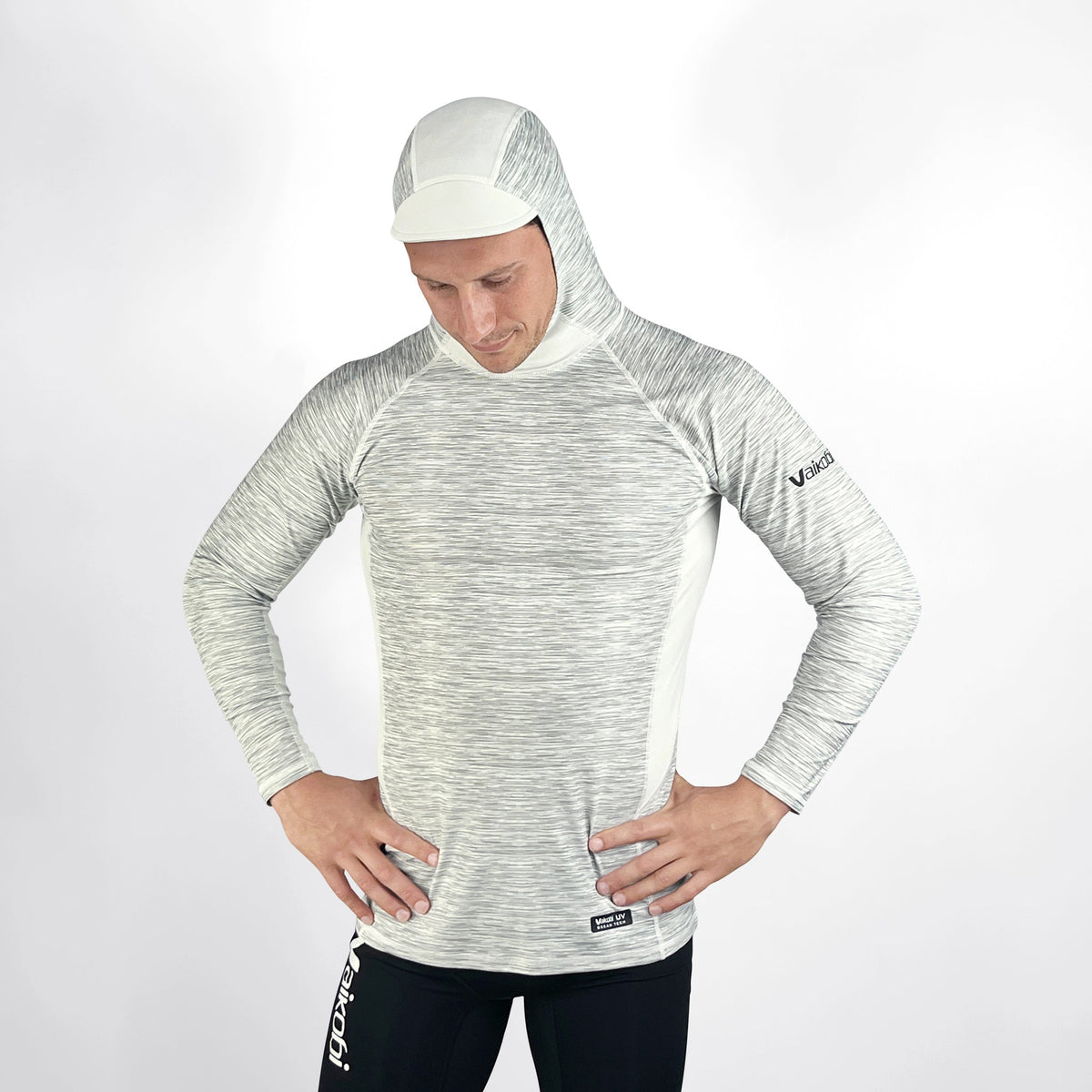 Vaikobi Hooded Long Sleeve Rash Top - Silver