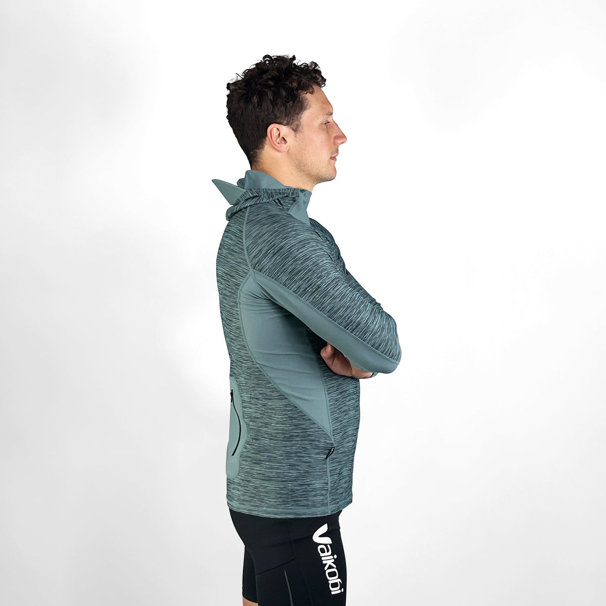 Vaikobi Hooded UV Long Sleeve Rash Top - Steel Blue