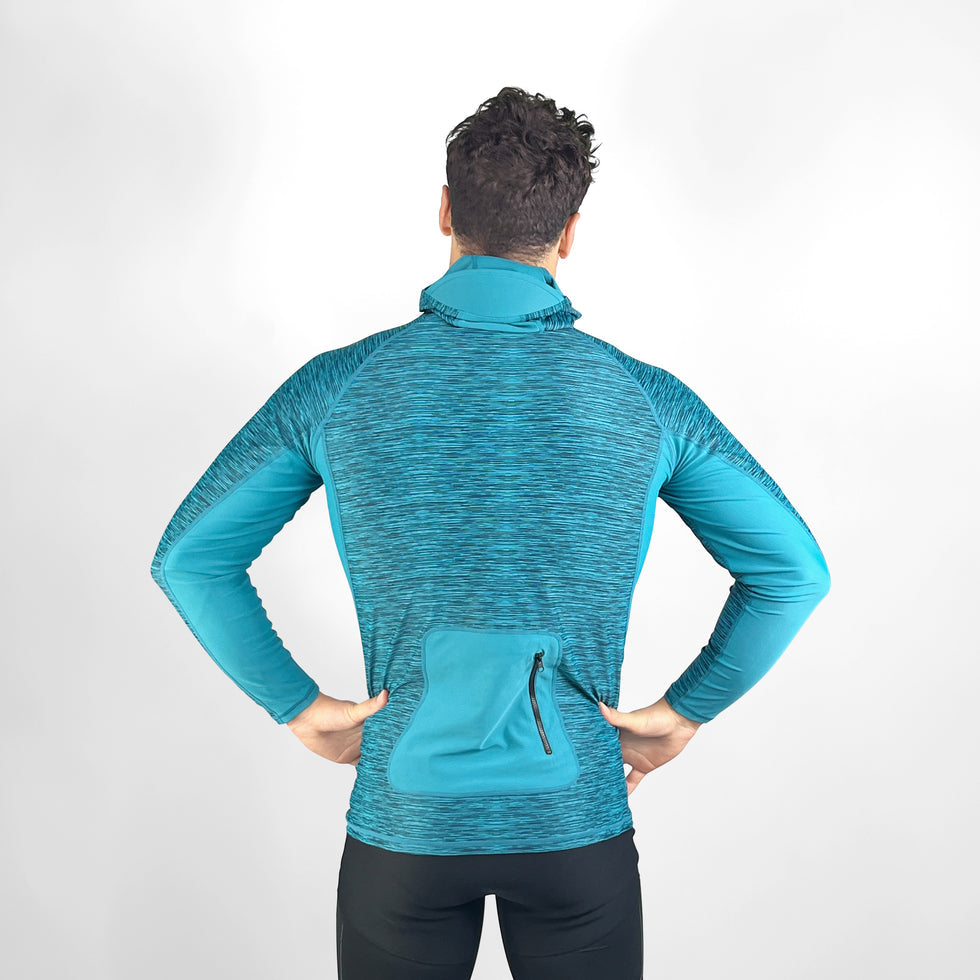 VAIKOBI HOODED UV LONG SLEEVE RASH TOP -TEAL