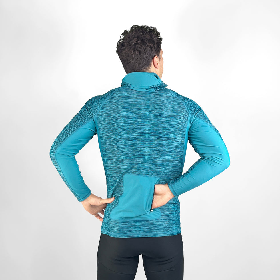 VAIKOBI HOODED UV LONG SLEEVE RASH TOP -TEAL