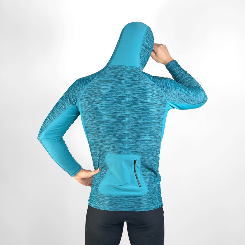 VAIKOBI HOODED UV LONG SLEEVE RASH TOP -TEAL