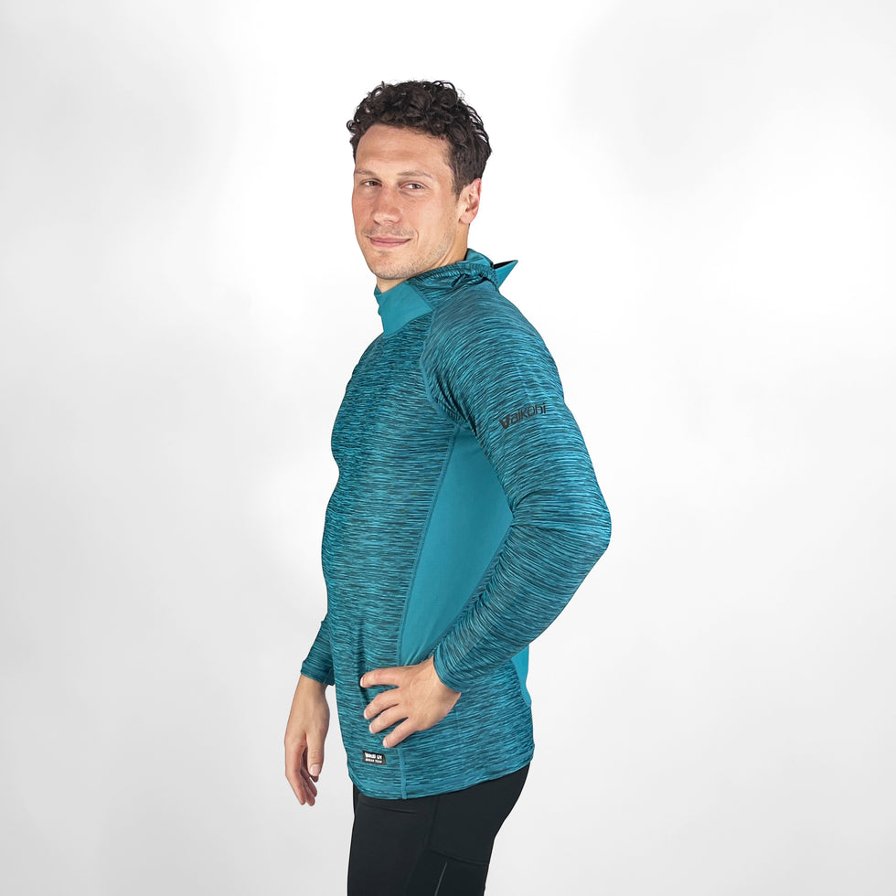 VAIKOBI HOODED UV LONG SLEEVE RASH TOP -TEAL
