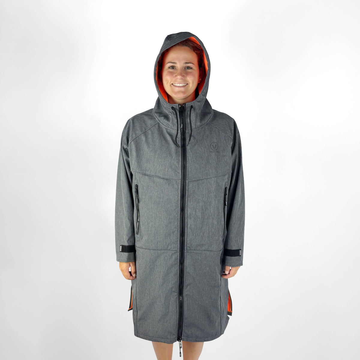 Vaikobi Beach Coat - Grey/Orange