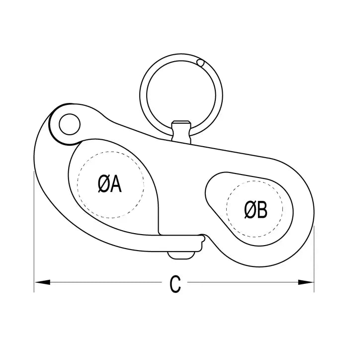 RONSTAN SNAP SHACKLE FIXED 66MM