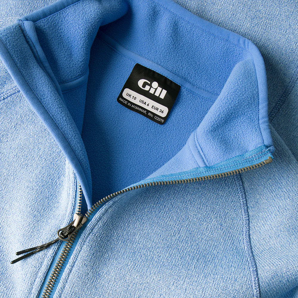 GILL WOMEN'S KNIT FLEECE JACKET -LIGHT BLUE