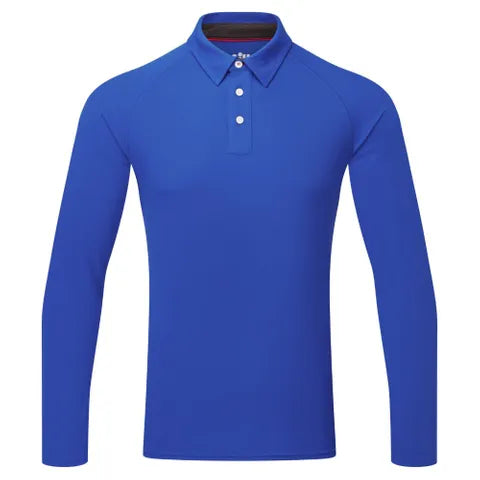 GILL SUNSHIRT - UV TEC POLO LONG SLEEVE - BLUE