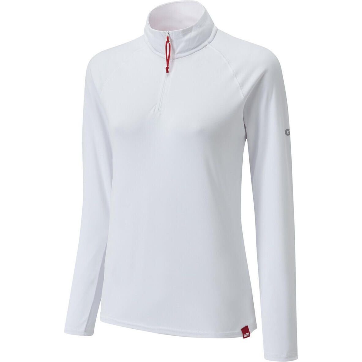 WOMEN'S UV TEC LONG SLEEVE ZIP TEE - SIZE 10 ( MEDIUM ) LAST ONE - WHITE