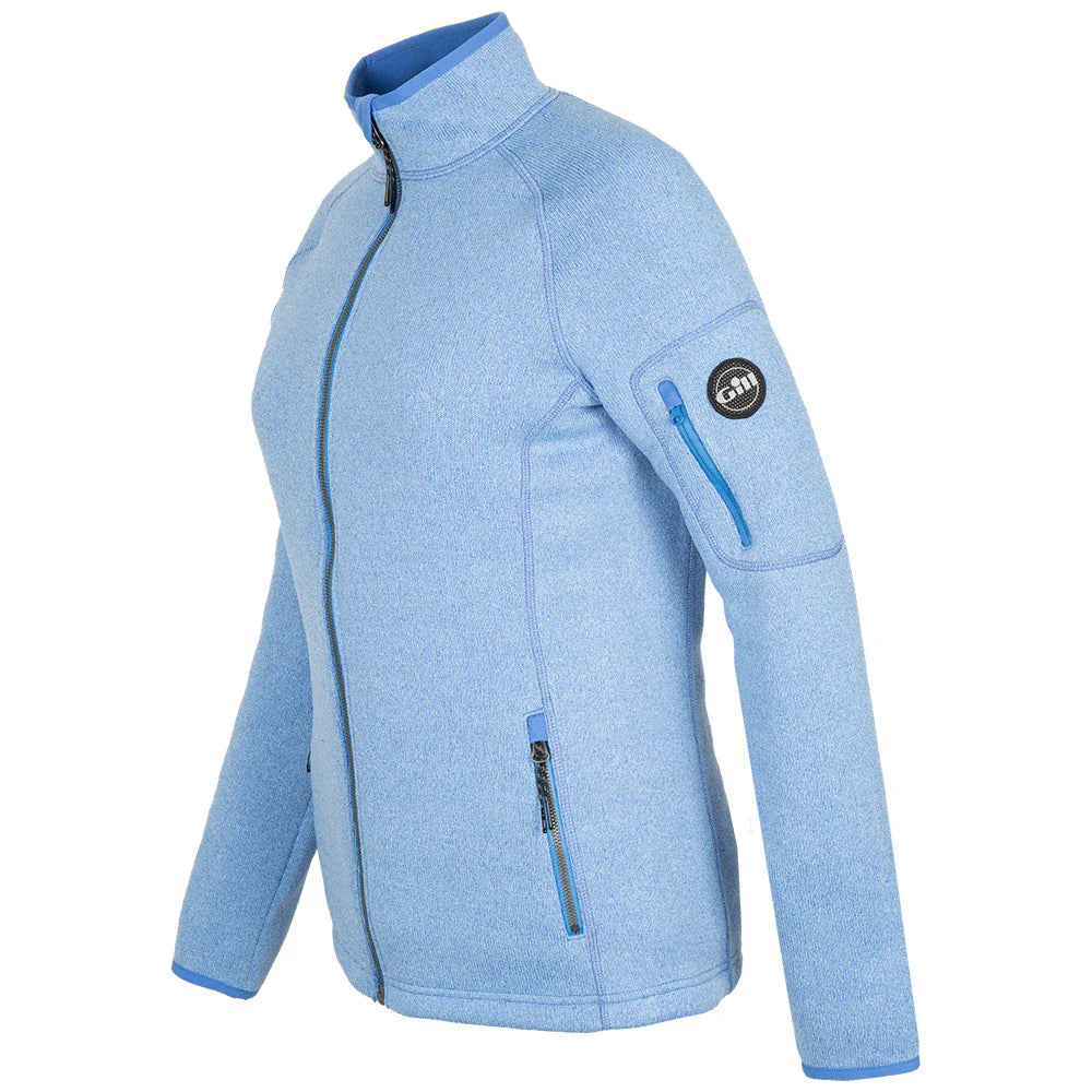 GILL WOMEN'S KNIT FLEECE JACKET -LIGHT BLUE