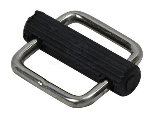 25MM STAINLESS BUCKLE FOR WEBBING W/ SLIDING NYLON BAR-SOLD&PRICE BAG10