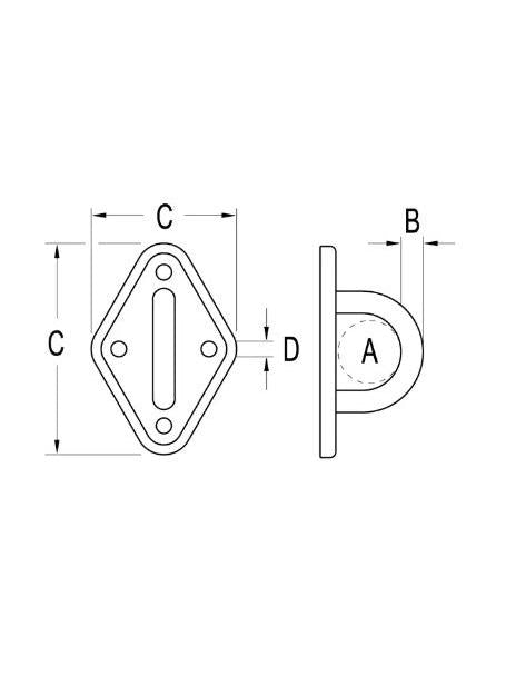 RONSTAN PADEYE PLATE 6.4MM