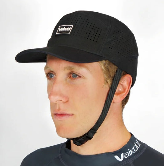 VAIKOBI HYDRO BUMP HAT WITH STRAP - BLACK