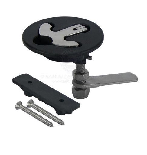 NYLON T-HANDLE  LATCH BLACK BASE & 316G STAINLESS HANDLE