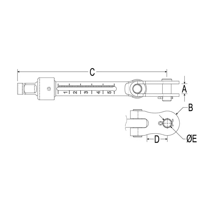 RONSTAN CALIBRATED TRUNBUCKLE WITH LOCK NUT - 1/4"