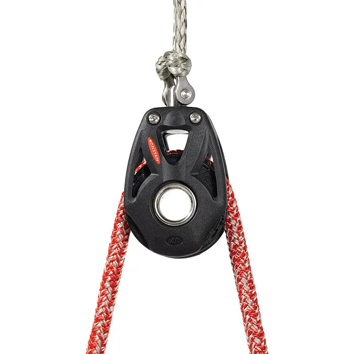 RONSTAN SINGLE SERIES 40 ORBIT BLOCK WITH BECKET HUB AND SWIVEL SHACKLE