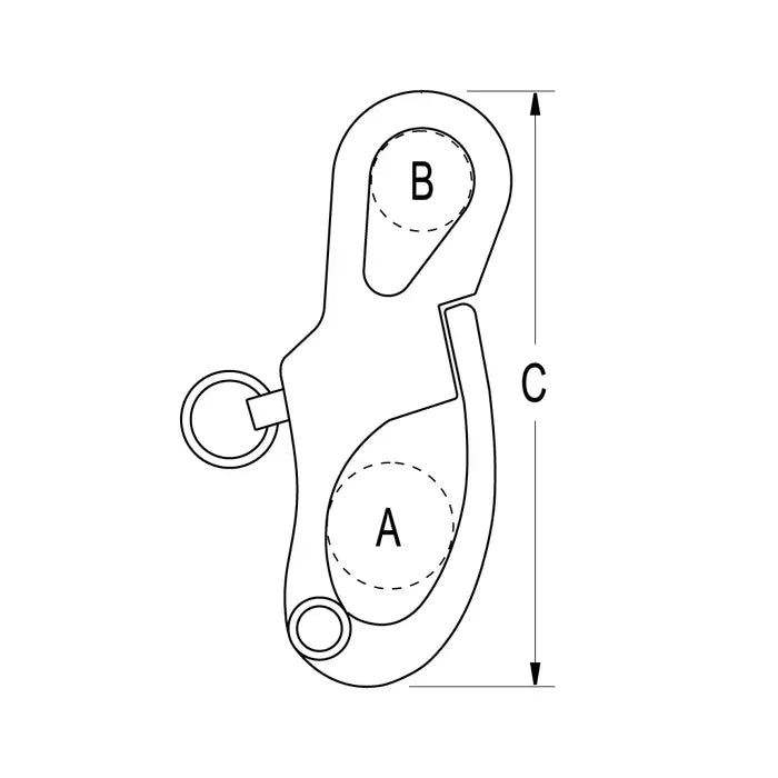 RONSTAN FIXED EYE SNAP SHACKLE -  32mm