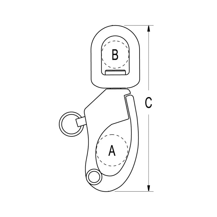 RONSTAN SWIVEL SNAP SHACKLE SMALL BAIL  92MM