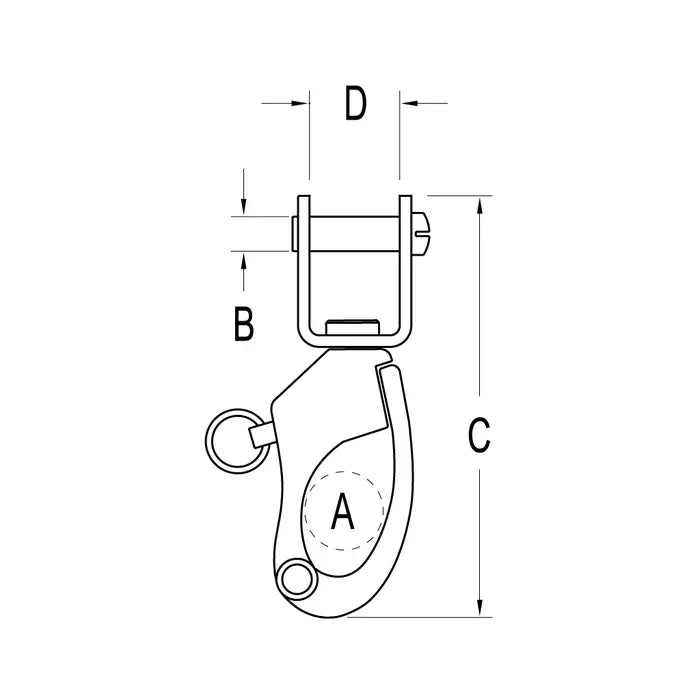 RONSTAN SNAP SHACKLE SMALL BALE 110MM