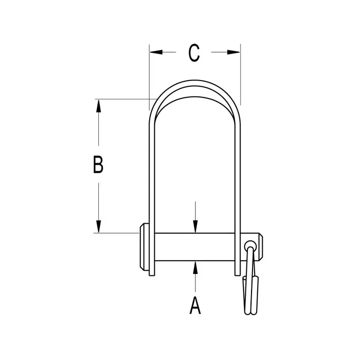 RONSTAN LIGHT WEIGT SHACKLE - CLEVIS PIN 3/16"