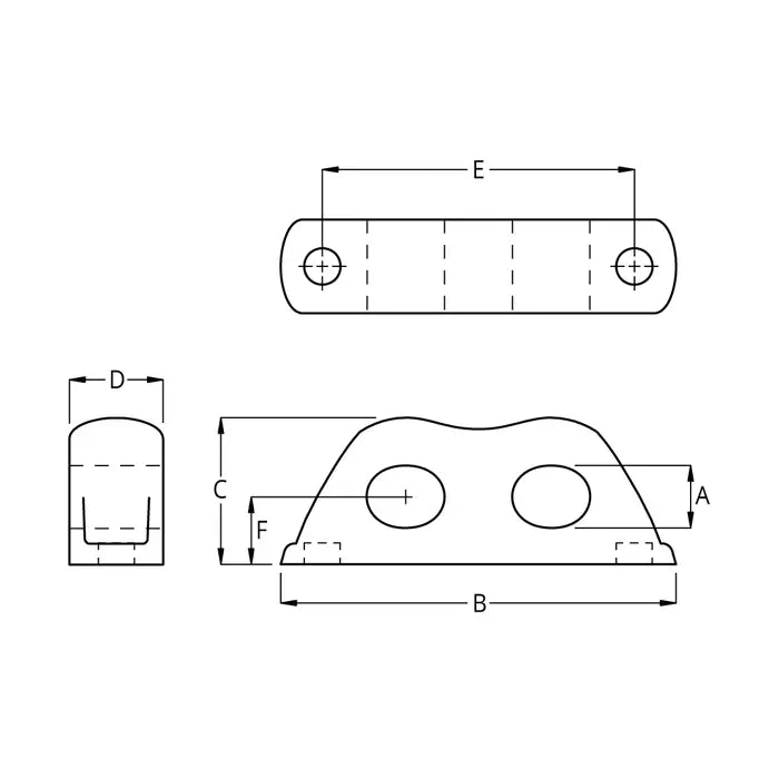 ROPEGLIDE DOUBLE FAIRLEAD - 12mm