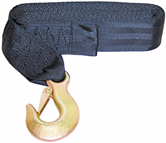 Trailer Winch Webbing Strap & Snap Hook 4.5 Mt