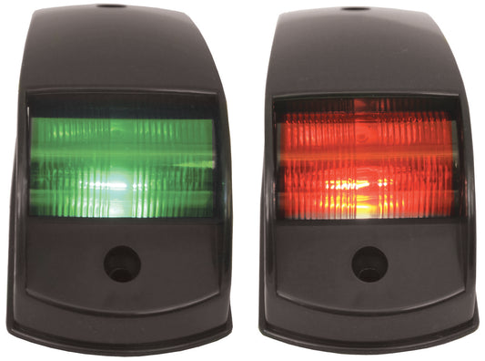 Port & Starboard Lights Rectangle - Standard Bulb (Pair) - Black