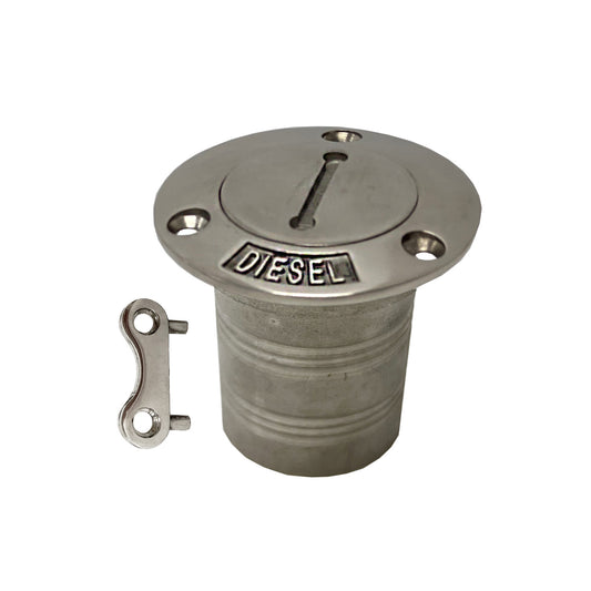 Diesel Deck Filler - Heavy Duty Cast 316 Stainless - 50mm