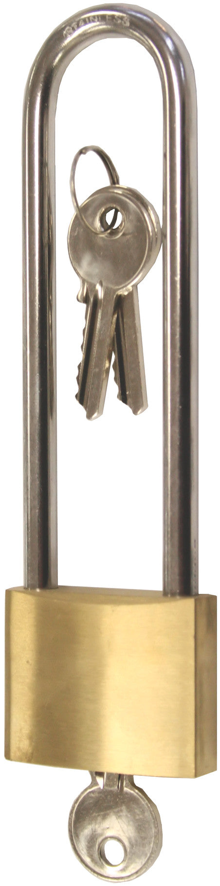 Marine Padlocks - Brass with Stainless Shackle - 45 X 152