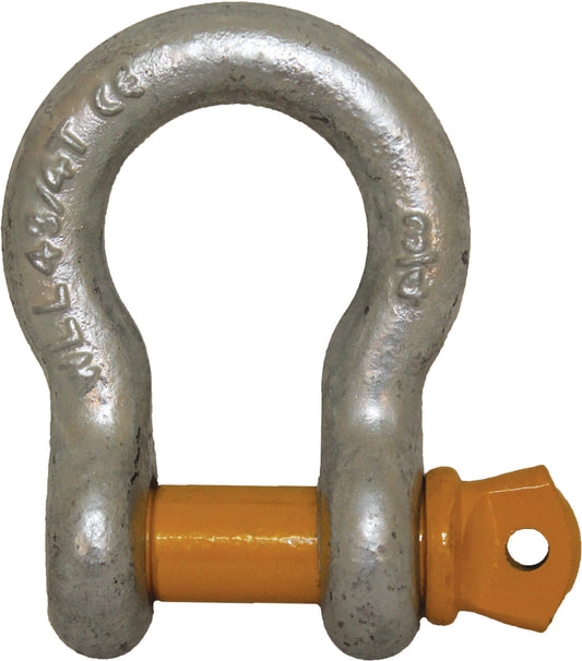 Yellow Pin Rated Bow Shackle - 10mm 1000K