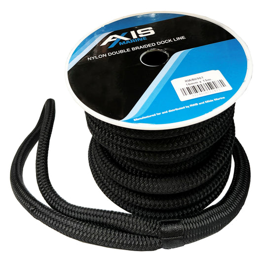 Black Nylon Dockline - Spliced - 16MMX15MTR